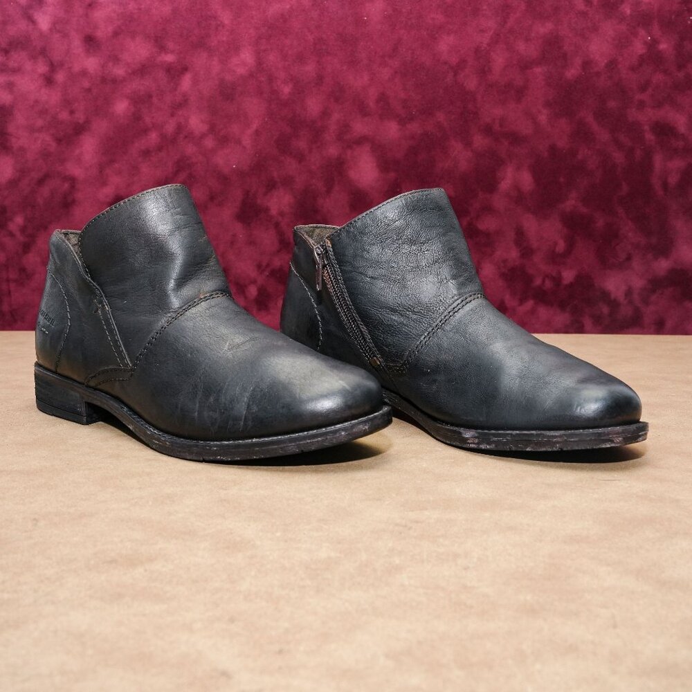 Josef Seibel Women Sienna Black Leather Lightweight Ankle boots 8US EUR 38